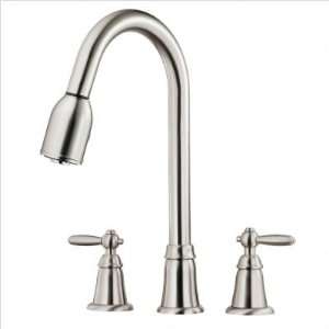 Danze Melrose Pull Down Kitchen Faucet with Lever Handles in Stainless 