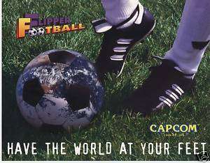   1996 CAPCOM FLIPPER FOOTBALL PINBALL FLYER MINT