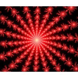  Red Fireworks   fractal design Mousepad