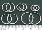 Sterling Silver Hoop Sleepers Tiny 8mm,10mm,12mm,​14mm,1