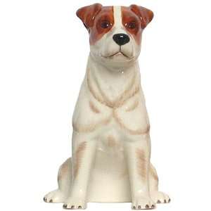 Ceramic Pottery Jack Russell Dog Bank Approx. 7.5H 