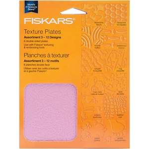 Fiskars Texture Plates Assortment Pack   Flair 6/Pkg 