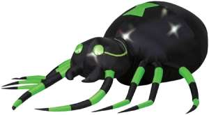 Green Spider With Turning Head   Decorations & Props