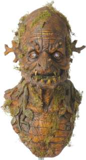 Half witch, half tree. Truly frightening latex mask with tree like 