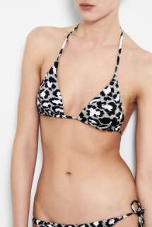 Diane von Furstenberg  Deianira Leopard Printed String Bikini Top by 