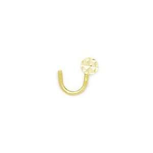  14k Yellow Gold Diamond cut Round Body Piercing Jewelry 