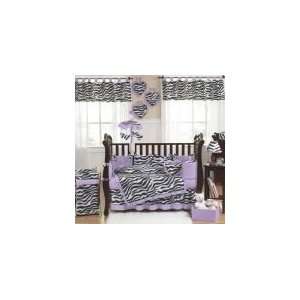   Zebra Purple 9 Piece Crib Set   Baby Girl Animal Print Bedding Baby