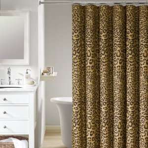  Leopard Cheetah Animal Print Fabric Shower Curtain