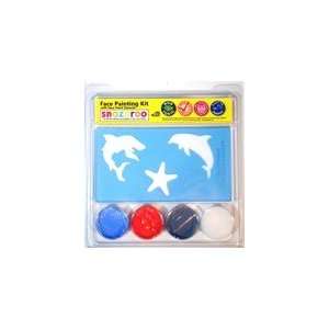   Shark Dolphin Starfish Face Paint Kit with Stencils Toys & Games