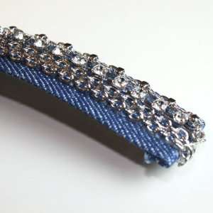  Denim Lining with Metal Jeweled Hair Pin Beauty