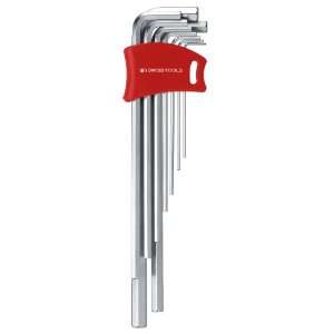  PB Swiss Tools Hex Key Set, long type, chrome plated, with 