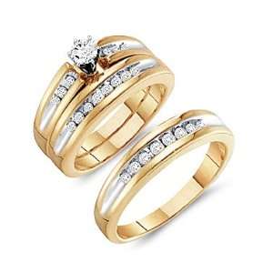   Wedding Bands Yellow Gold Men Lady .50ct, Size 5 Jewel Roses Jewelry