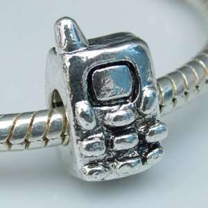  Pandora style silver plate metal bead cell phone