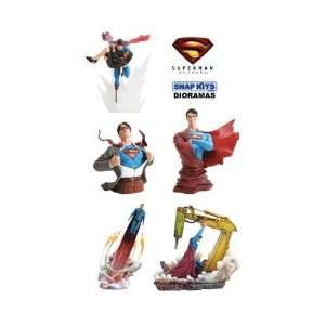 Superman Returns 8cm Snap Kit Dioramas Complete Set of 5  Toys 