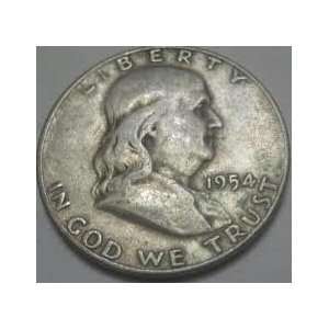  1954 S Silver Franklin Half Dollar 
