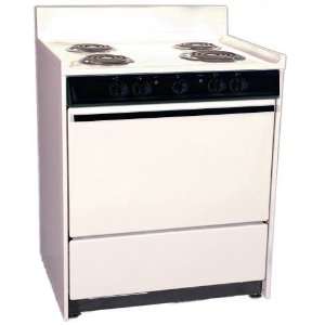   30 Freestanding Electric Range in Bisque with Storage Appliances