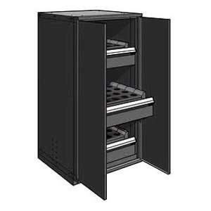  3 Drawer Tool Storage Cabinet For Hsk 63   30Wx27Dx60H Black 