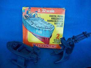 Atlantic 1/32nd scale WWII military Costal boat + gun set #2155 MIB 