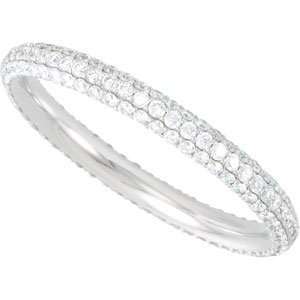   White Gold Diamond Eternity Band Ring   Size 5.5   3/4ct   JewelryWeb
