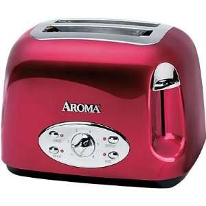 Aroma 2 Slice Toaster Red 