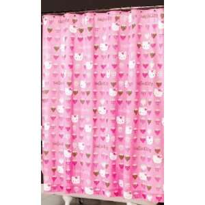   Strawberry Fabric Shower Curtain (Pink; 70 X 72)