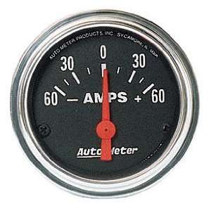 Auto Meter 2586 Traditional Chrome 2 1/16 60 0 60 amps Short Sweep 