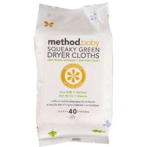 Method Baby Dryer Sheets   40 ct