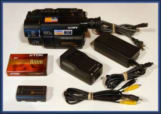   Package 8mm Video 8 XR w/Charger,Tape,Etc  N/R 0027242551497  