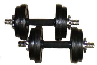 60 lbs Adjustable Solid Cast Iron Dumbbells   Ship by Priority Mail 