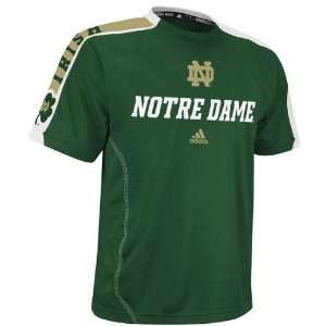   Fighting Irish Green adidas 2012 Football Sideline Swagger T Shirt