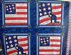 SOLDIERS PRAYER USA RED BLUE FABRIC    4 PILLOW PANELS items in FABRIC 