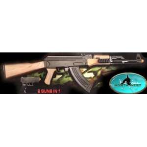  P1098 AK47 Airsoft Assault Rifle + Airsoft Pistol Replica 