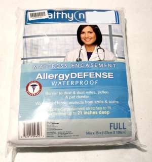   Mattress Protector Cover Allergy Stain Defense Waterproof Full  