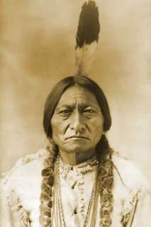 Sitting Bull Sioux Chief Indian Front Portrait Poster  