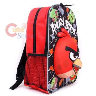 Angry Birds School Backpack w/ 3D Pop Out Figure 16 Large Custume Bag 