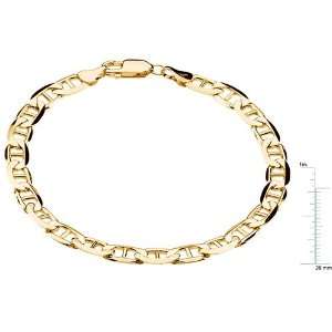  14 karat yellow gold Anchor Chain Bracelet Diamond 