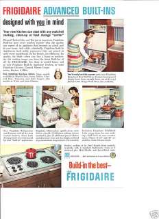 1959 FRIGIDAIRE BUILT IN APPLIANCES Vintage Print Ad  