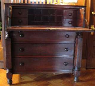 Antique 1800s SOUTHERN American Mahogany Classic BUTLERS DESK 
