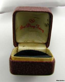 JEWELRY BOX   Estate Vintage Jewelry Ring Earring Case  