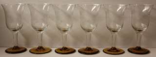 Antique Art Deco Six Wine Glass/Glasses.1920s.  