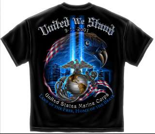 11 United We Stand Patriot T Shirt Marine Corps USMC Semper Fi 911 