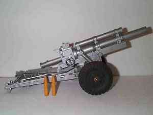 MARX 1950S LARGE US ARMY 105 HOWITZER CANNON SILVER  