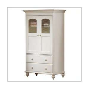    French White Natart Juvenile Chelsea Armoire Furniture & Decor