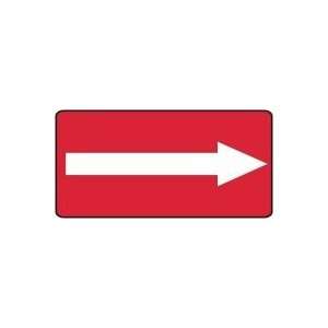  ARROW GRAPHIC (WHITE ON RED) Sign   7 x 14 .040 Aluminum 