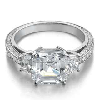 42ct GIA Vintage Asscher Diamond Engagement Ring D/VS1 ON SALE 