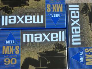 Maxell MX S90 Metal Audio Cassette Tapes Made Japan  