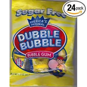 Dubble Bubble Sugar Free, 2 Ounce Bags (Pack of 24)  