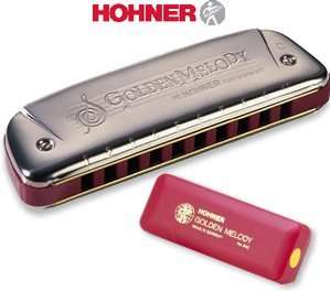 Hohner 542 Golden Melody Harmonica, New KEY of Bb  