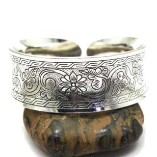 Charms Carved Dragon Tibet Silver Bangle Bracelet AB264  
