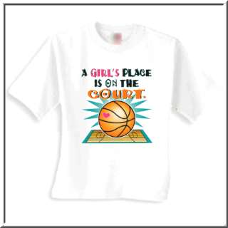 Girls Place   The Court Basketball T Shirt S 2X,3X  